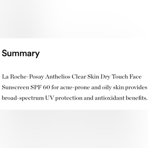 LA ROCHE-POSAY ANTHELIOS CLEAR SKIN FACE SPF 60 SUNSCREEN. - Picture 7 of 12